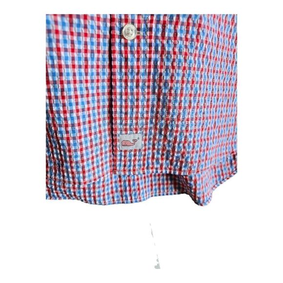 VINEYARD VINES PERFORMANCE Slim Fit Murray Gingham Check Shirt- Size Large - Picture 7 of 9